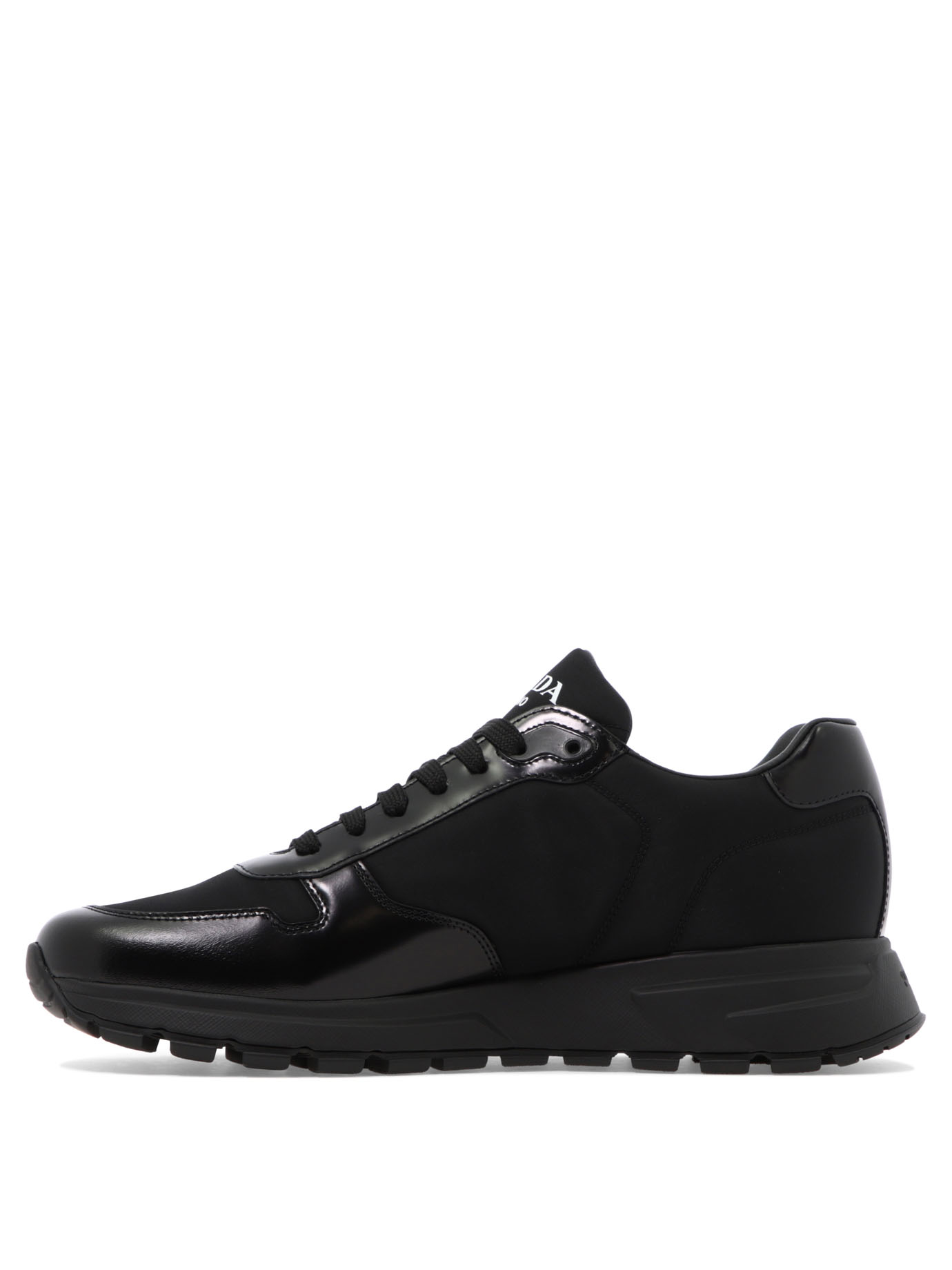 PRADA Black   PRAX 01 leather and Re-Nylon sneakers